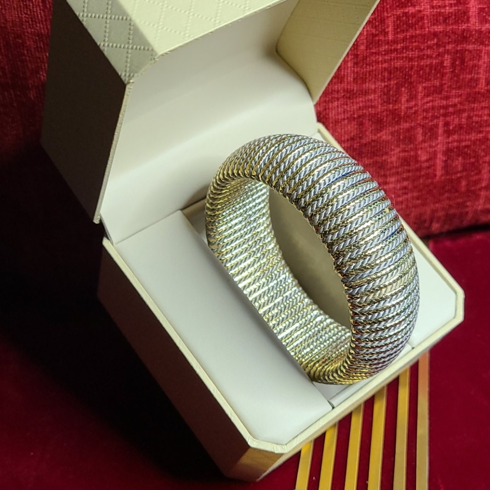Wood wrapped bangle